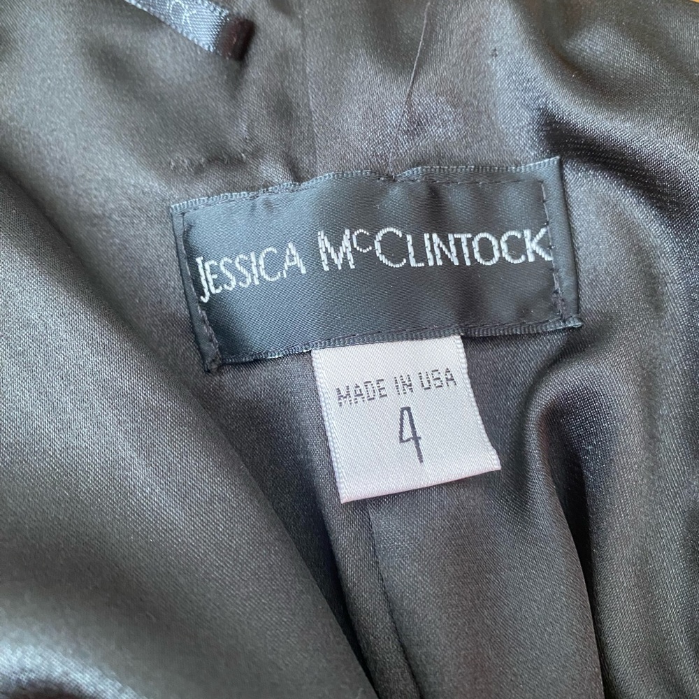 ❤️ VINTAGE JESSICA MCCLINTOCK STRAPLESS MINI PARTY DRESS ❤️ - Picture 4 of 5